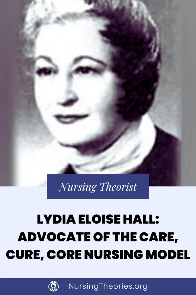 lydia eloise hall advocate of the care cure core nursing model theory nurse theorist